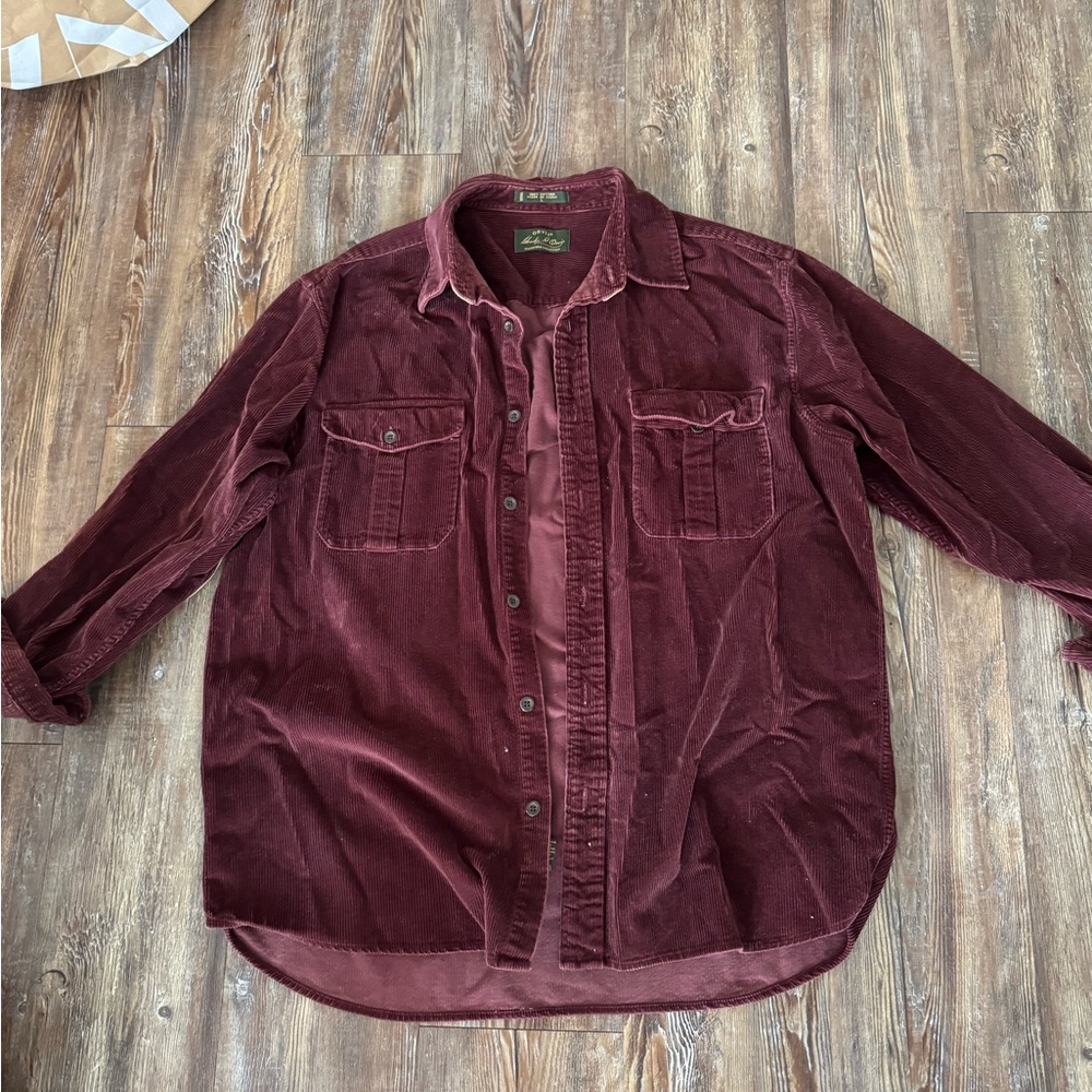 Orvis Maroon Corduroy Shirt